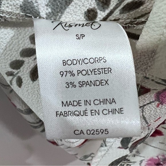 Kismet white red and pink floral cutout top size small NWT - Picture 10 of 10